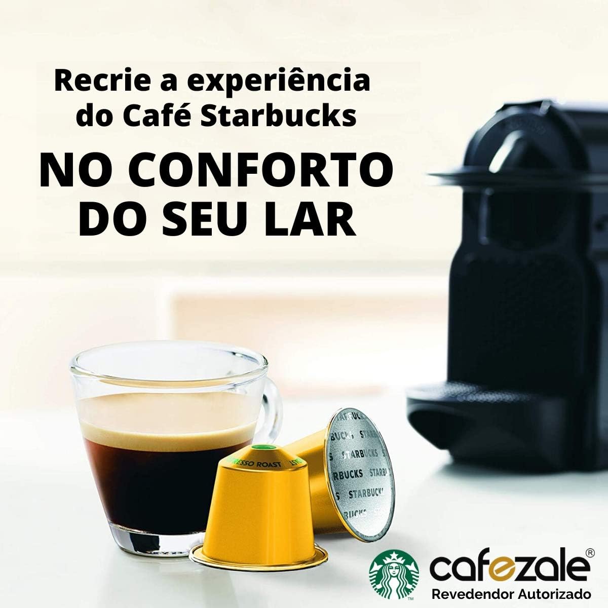 Kit 100 Cápsulas Starbucks Nespresso - Degustação Café - Cápsula Alumínio