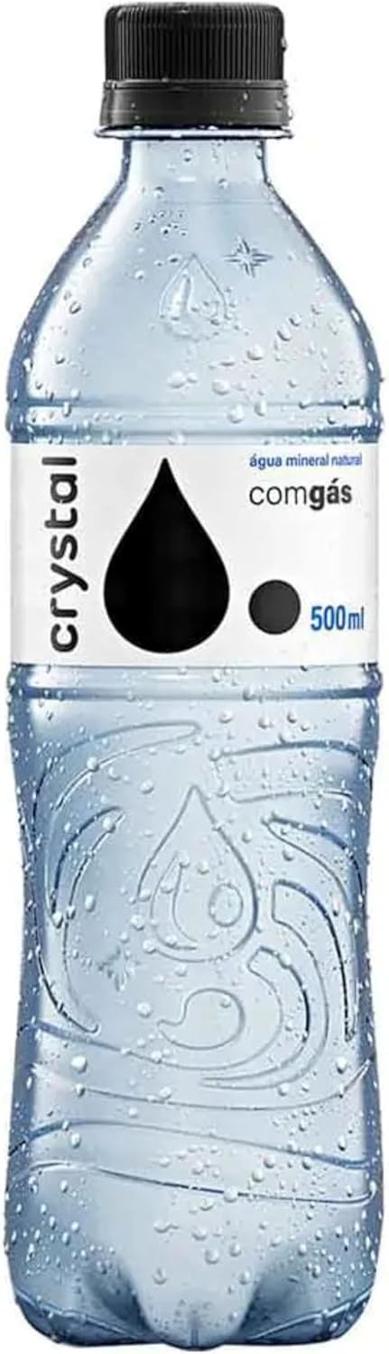 Água com Gás Crystal 500ml | Kit com 12 Unidades – Natural, Refrescante e Leve