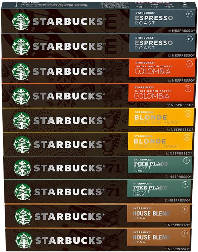 Kit 100 Cápsulas Starbucks Nespresso - Degustação Café - Cápsula Alumínio