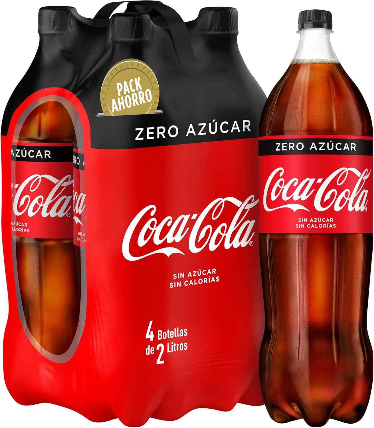 COCA COLA zero pack 4 garrafas 2 Litros