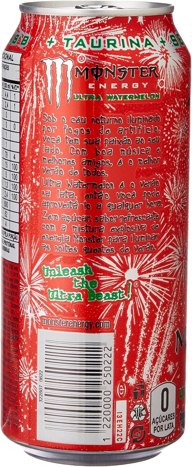Pack de MONSTER ULTRA WATERMELON LT 473ML 6 unidades