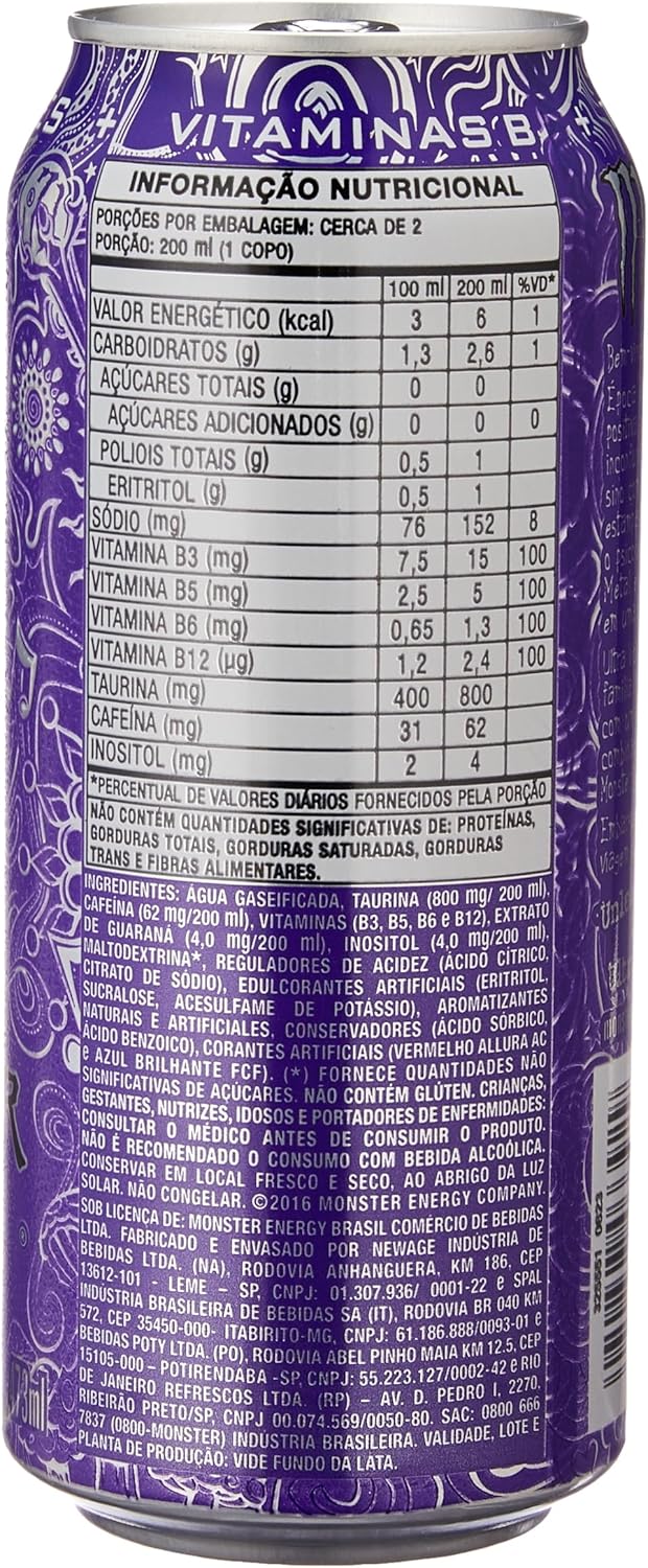 Pack de Monster Ultra Violet LT 473ml - Unidade 6 unidades